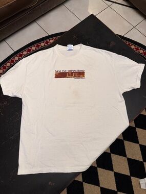 Dave Matthews Band White Short-Sleeve Graphic Tee 2XL 2003
